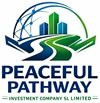 Logo for Peaceful Pathway Investment Co. Limited with a winding green road, trees, and blue skyline inside a circular frame.